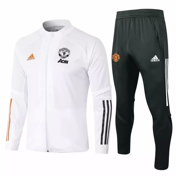 Chandal Manchester United 2020/21 Blanco Negro Naranja